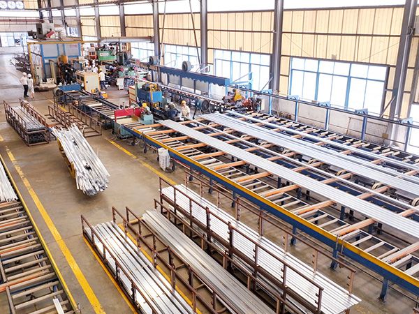 Production workshop in the production plant area